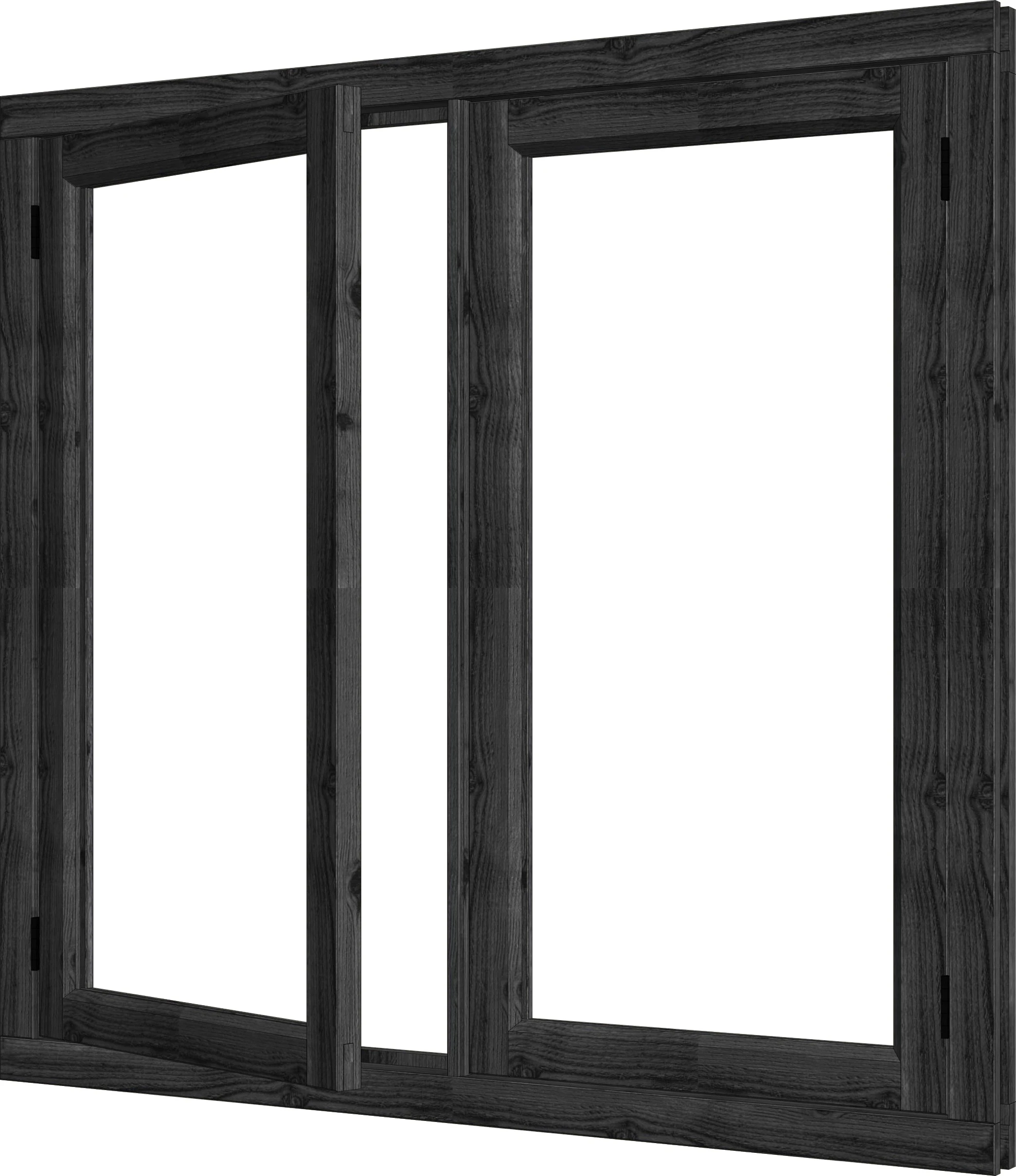 Trendhout Steel Look Vleugelraam Dubbel U1 151,5 x 143 cm - Afbeelding 1